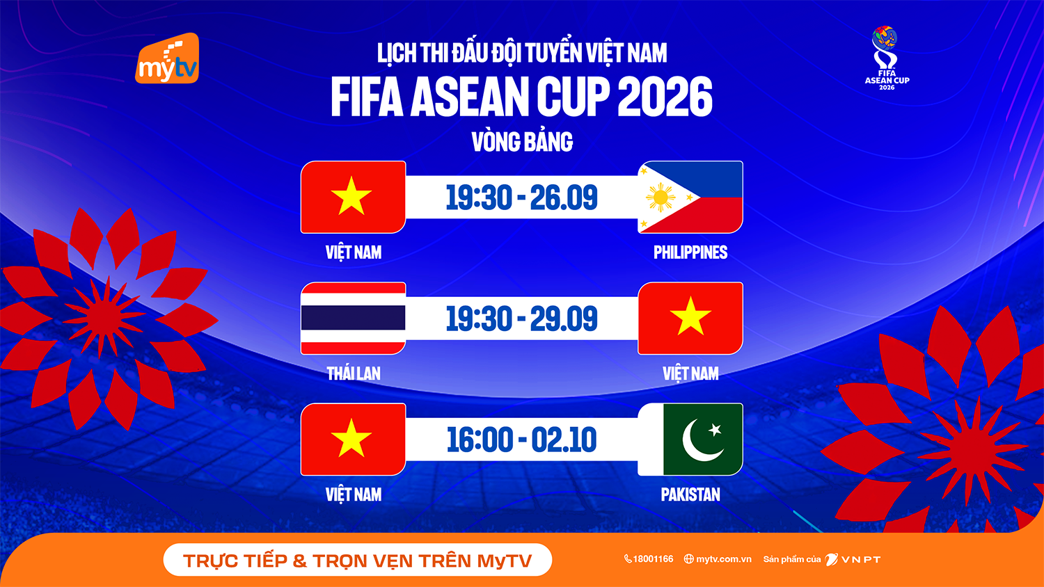 MyTV chính thức sở hữu bản quyền FIFA ASEAN Cup 2026